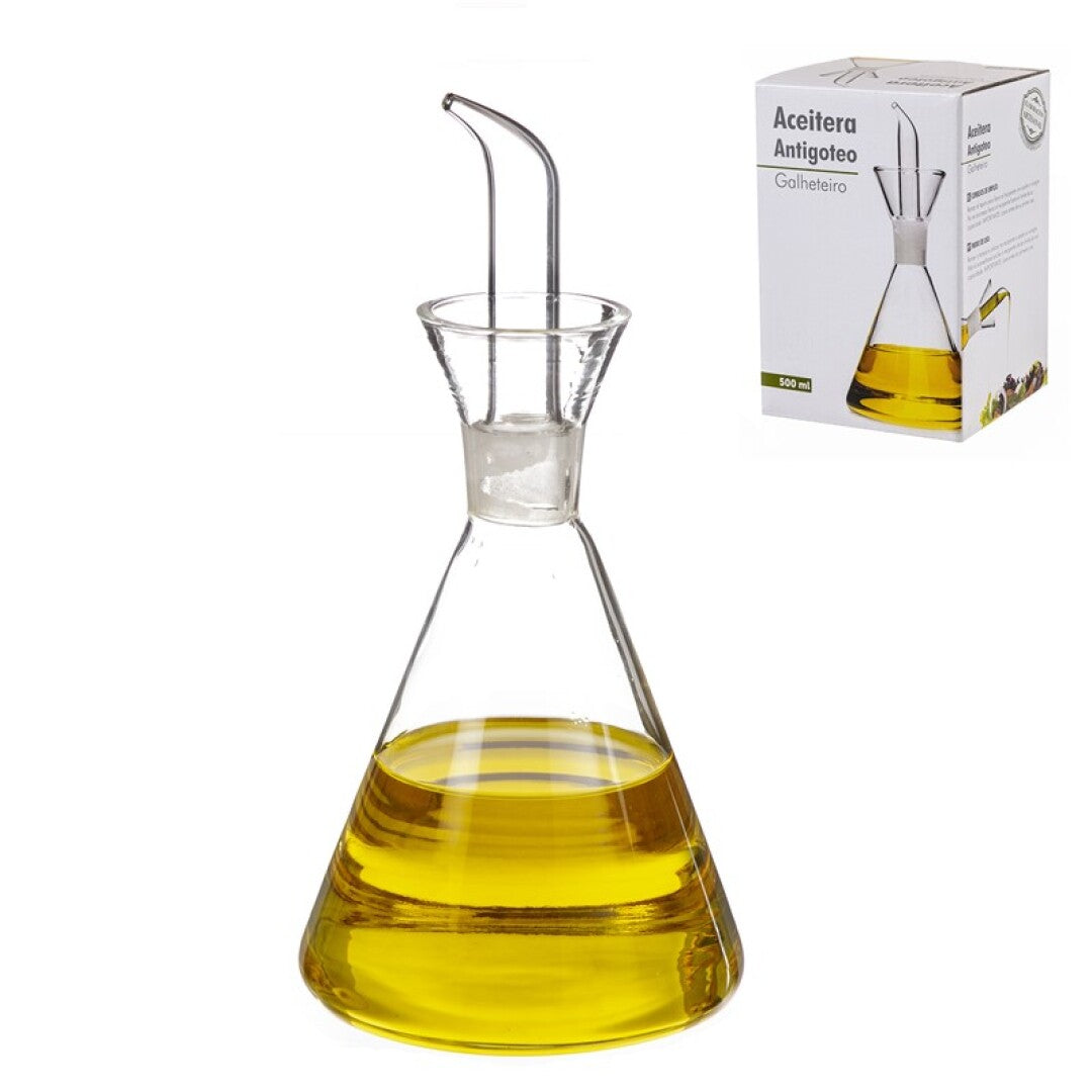 Aceitera cristal antigoteo 500 ml