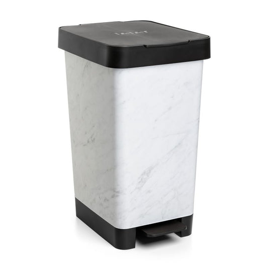 Cubo pedal 25l smart deco marble